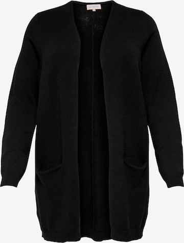 ONLY Carmakoma Knit Cardigan 'Carstone' in Black: front