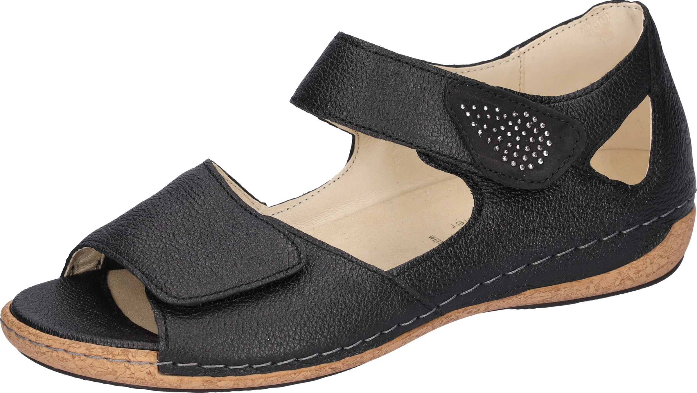 WALDLÄUFER Sandale in Schwarz: Vorderseite