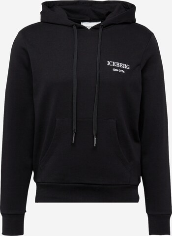 ICEBERG Sweatshirt in Zwart: voorkant