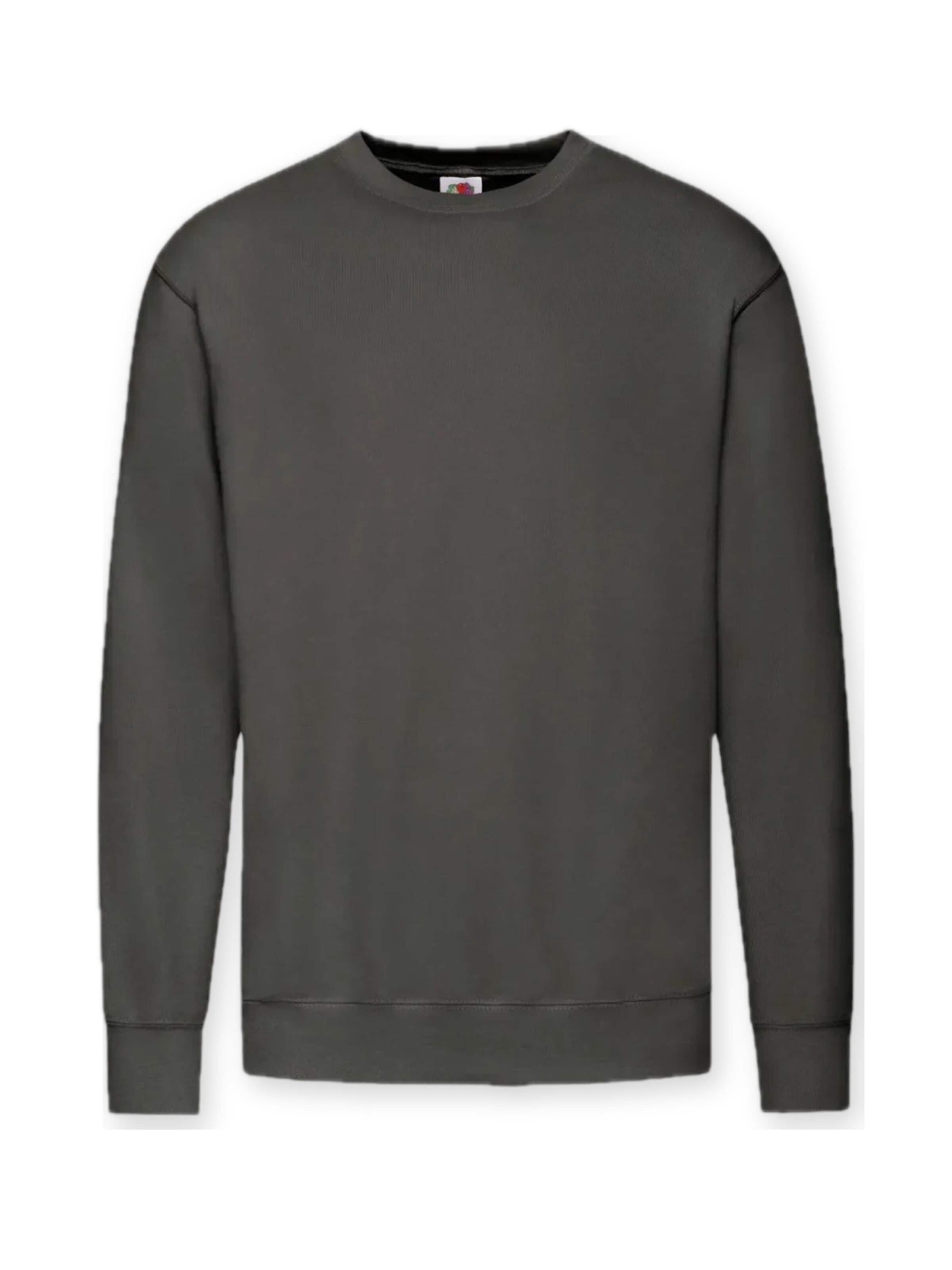 FRUIT OF THE LOOM Sweatshirt 'Crewneck sweatshirt' i grå: forside
