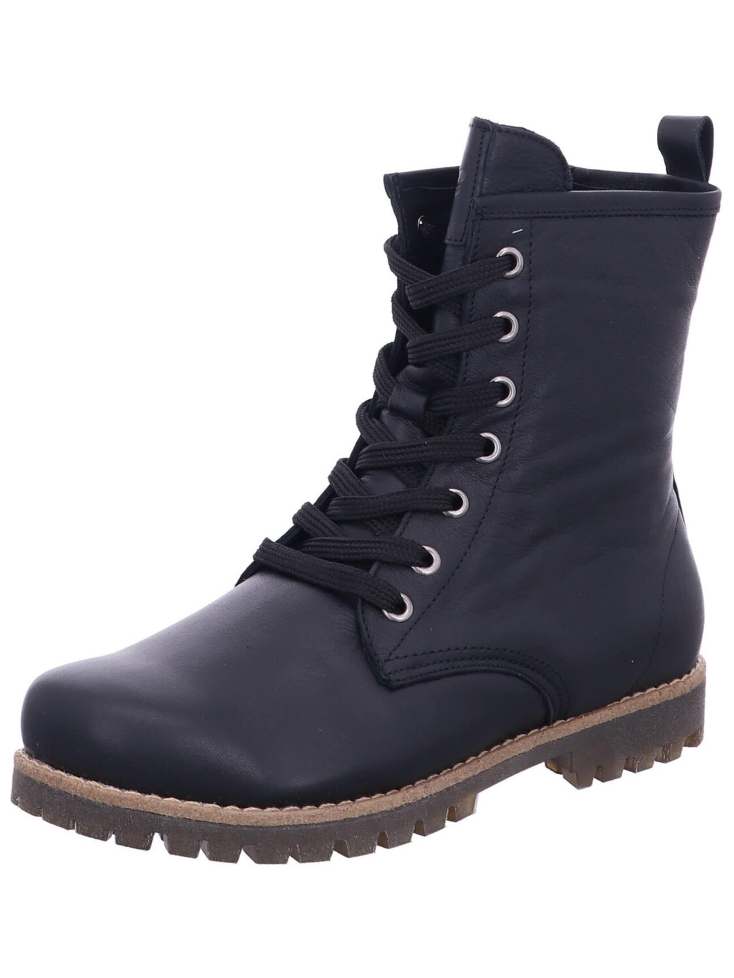 ANDREA CONTI Schnürstiefel 'Schnürstiefelette Damen 0342847 002 Echtleder in schwarz'‌‌ in Schwarz: Vorderseite