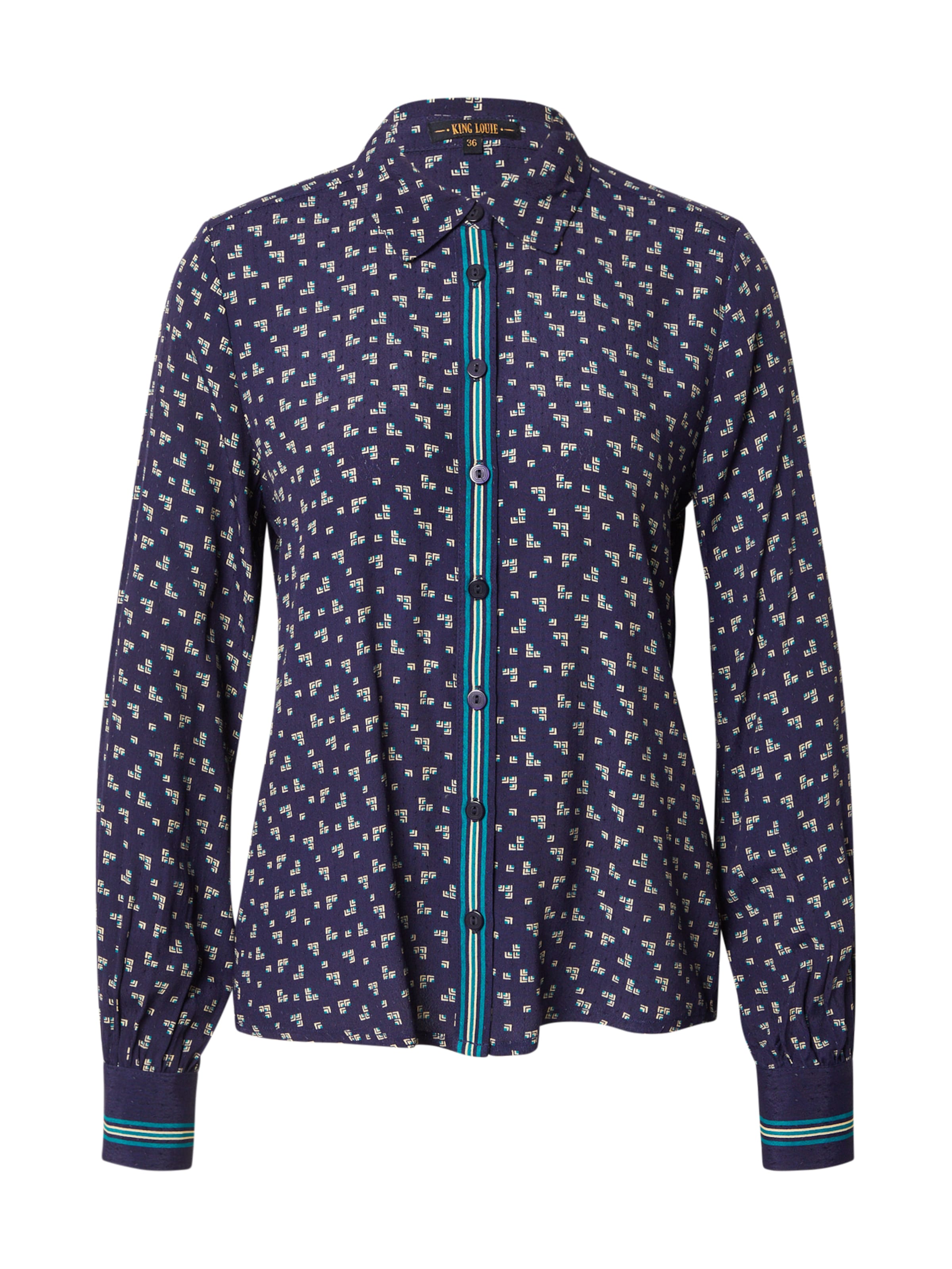 King Louie Bluzka 'Winona' w kolorze niebieski: przód