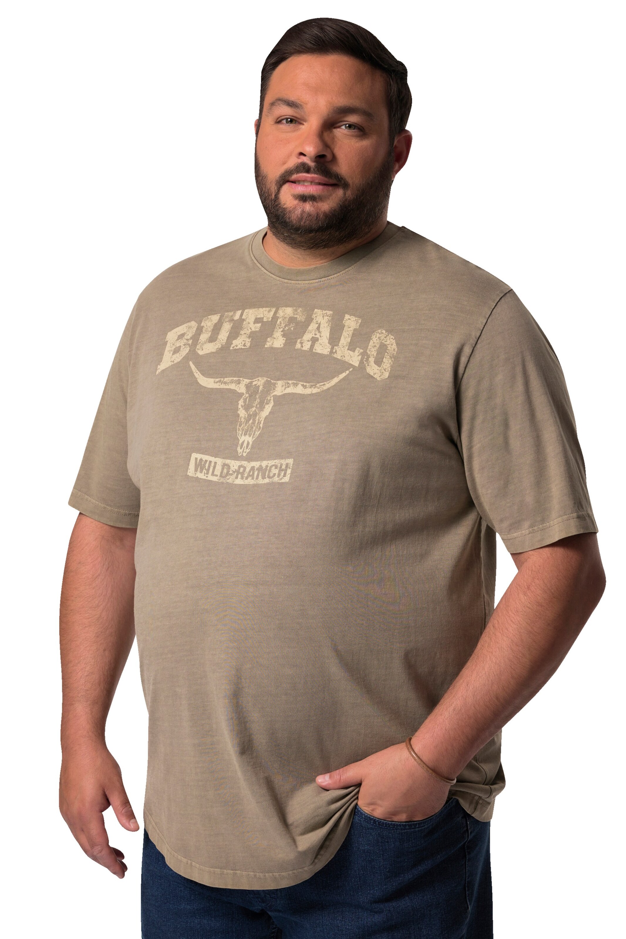 T-Shirt John F. Gee en gris : devant