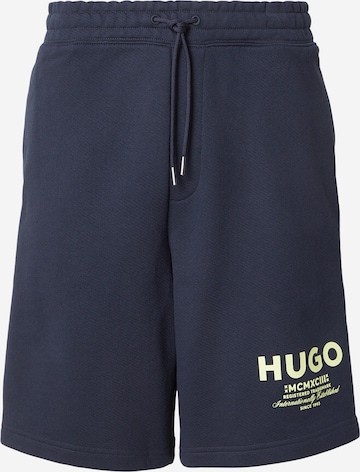 HUGO Широка кройка Панталон 'Nomario' в синьо: отпред