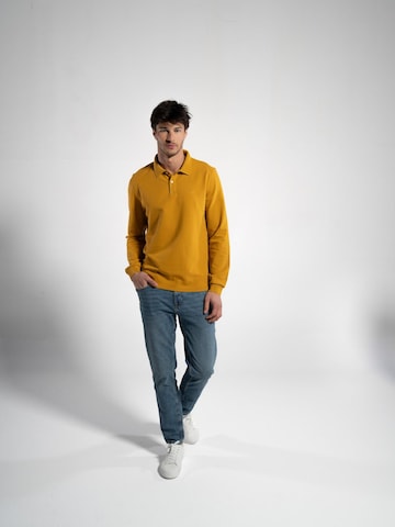 GORG Shirt 'Herren Langarm Poloshirt aus 100% Bio-Baumwolle' in Geel
