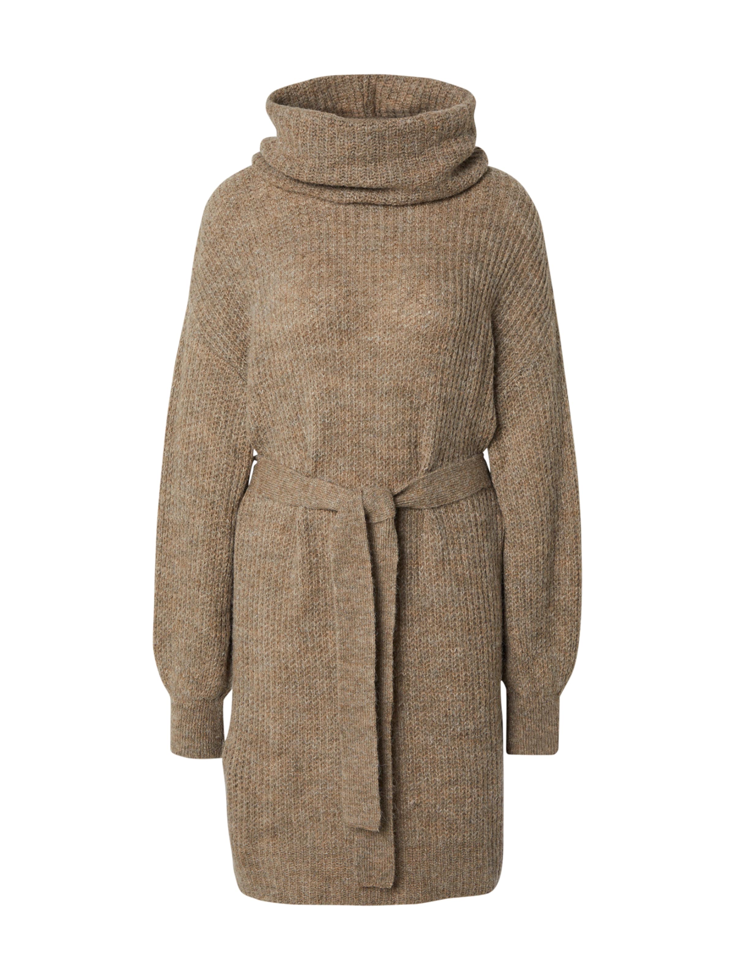 LeGer by Lena Gercke Stickad klänning 'Colleen' i brun: framsida