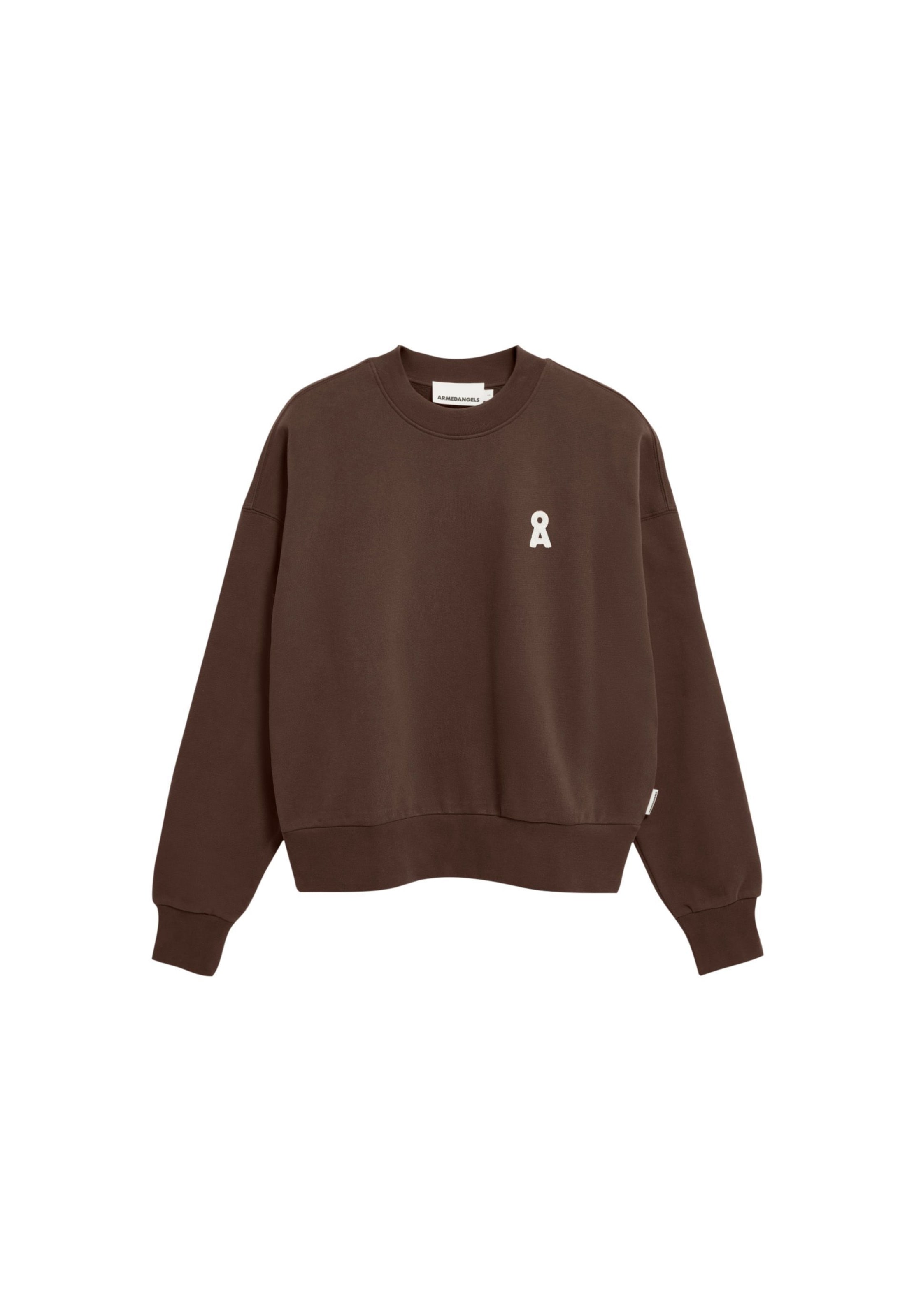 ARMEDANGELS Sweatshirt 'ALIZAA' in Brown: front
