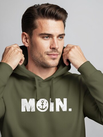 Neverless Sweatshirt 'Moin Anchor' in Green