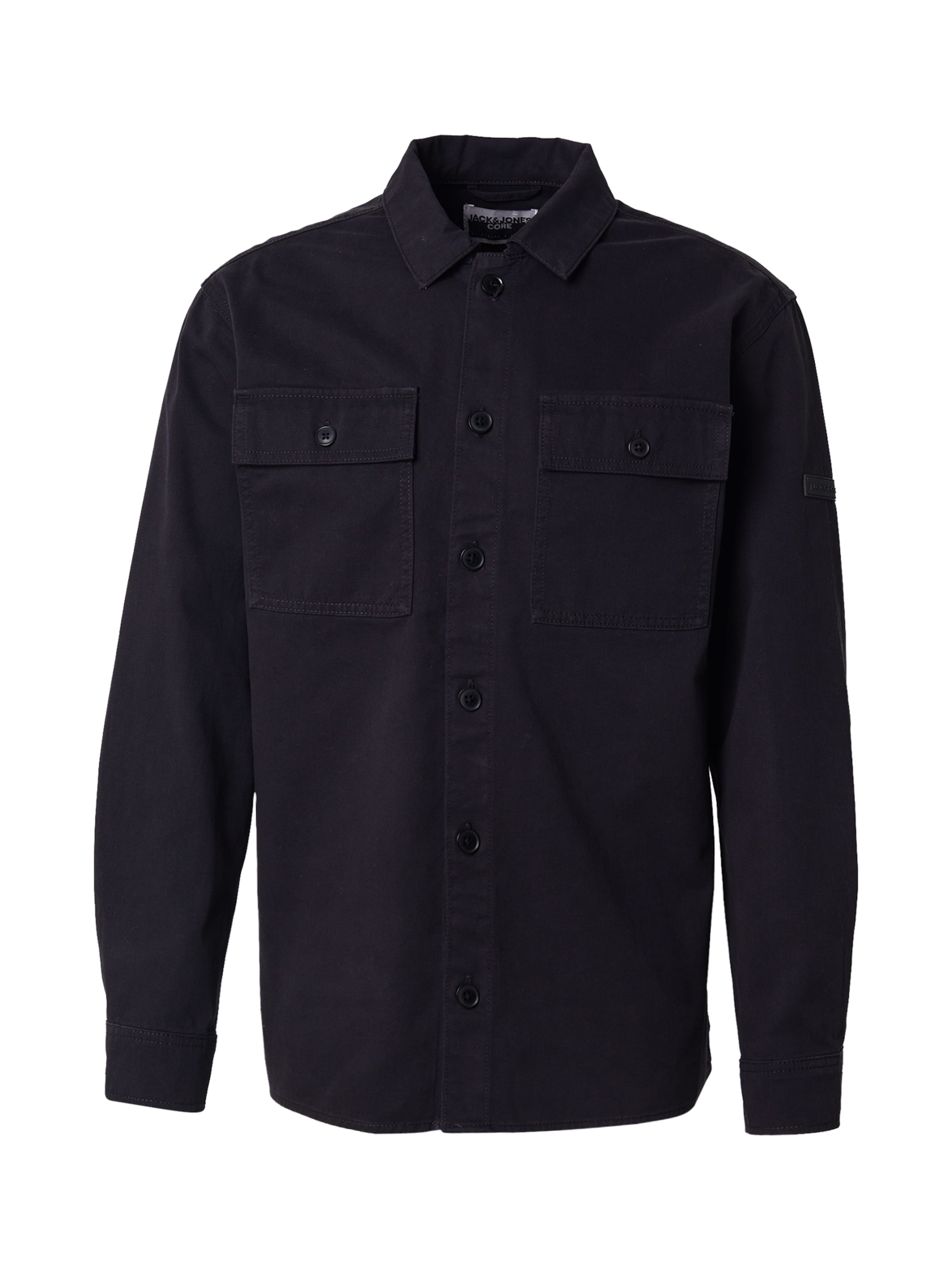 JACK & JONESPrijelazna jakna 'JCOGRID CLASSIC' - crna boja: prednji dio