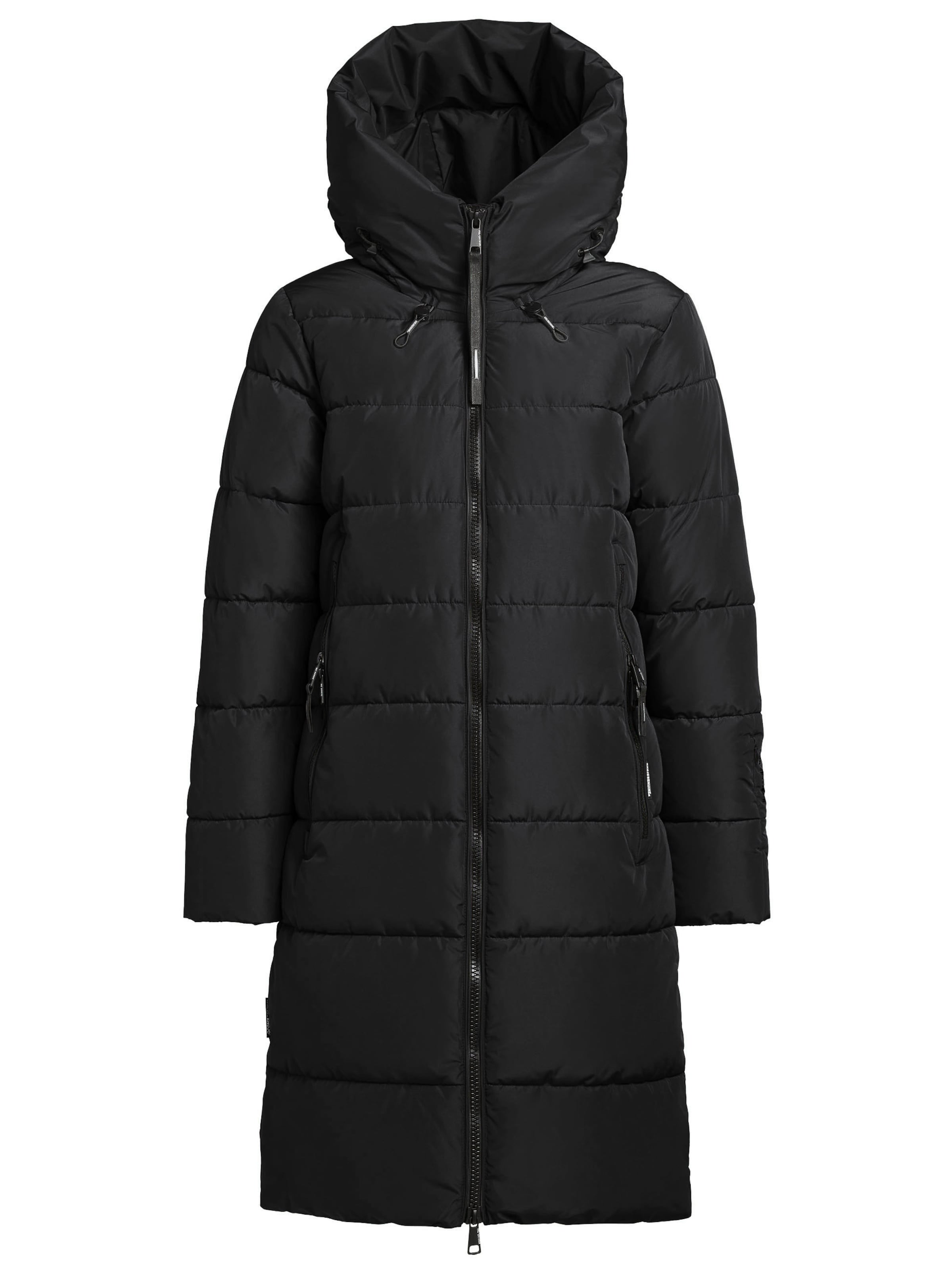 juoda khujo Žieminis paltas &#x27;Jilias5&#x27;: priekis