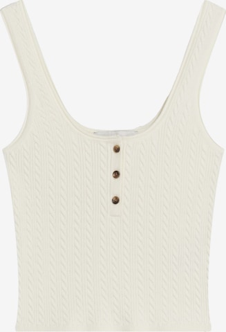 BershkaTop s naramenicama - bež boja: prednji dio