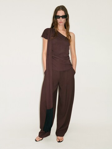 MANGO Blouse 'FLEQUI' in Bruin