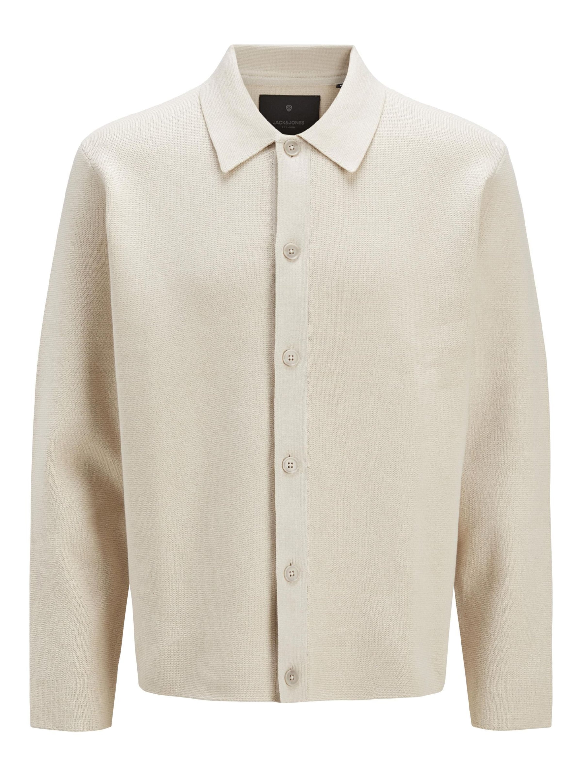 JACK & JONES Strickjacke 'JPRBLAMILANO SPRING' in greige, Produktansicht