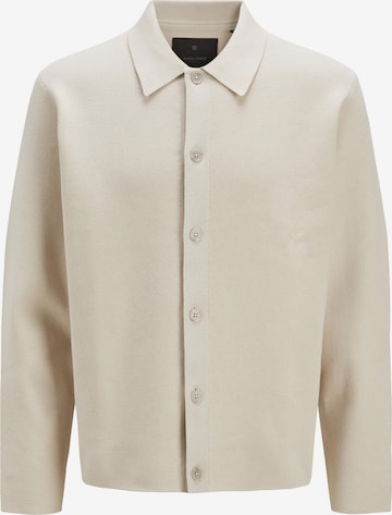 JACK & JONES Strickjacke 'JPRBLAMILANO SPRING' in Grau: Vorderseite