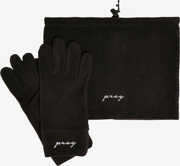 Mister Tee Tube Scarf 'Pray' in Black: front