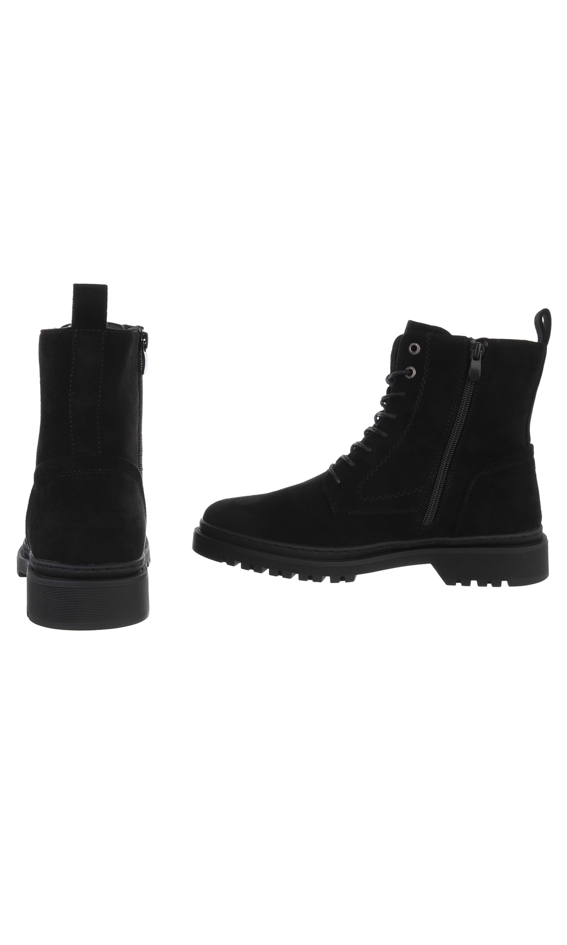 CoolWalk Lace-Up Boots in Black