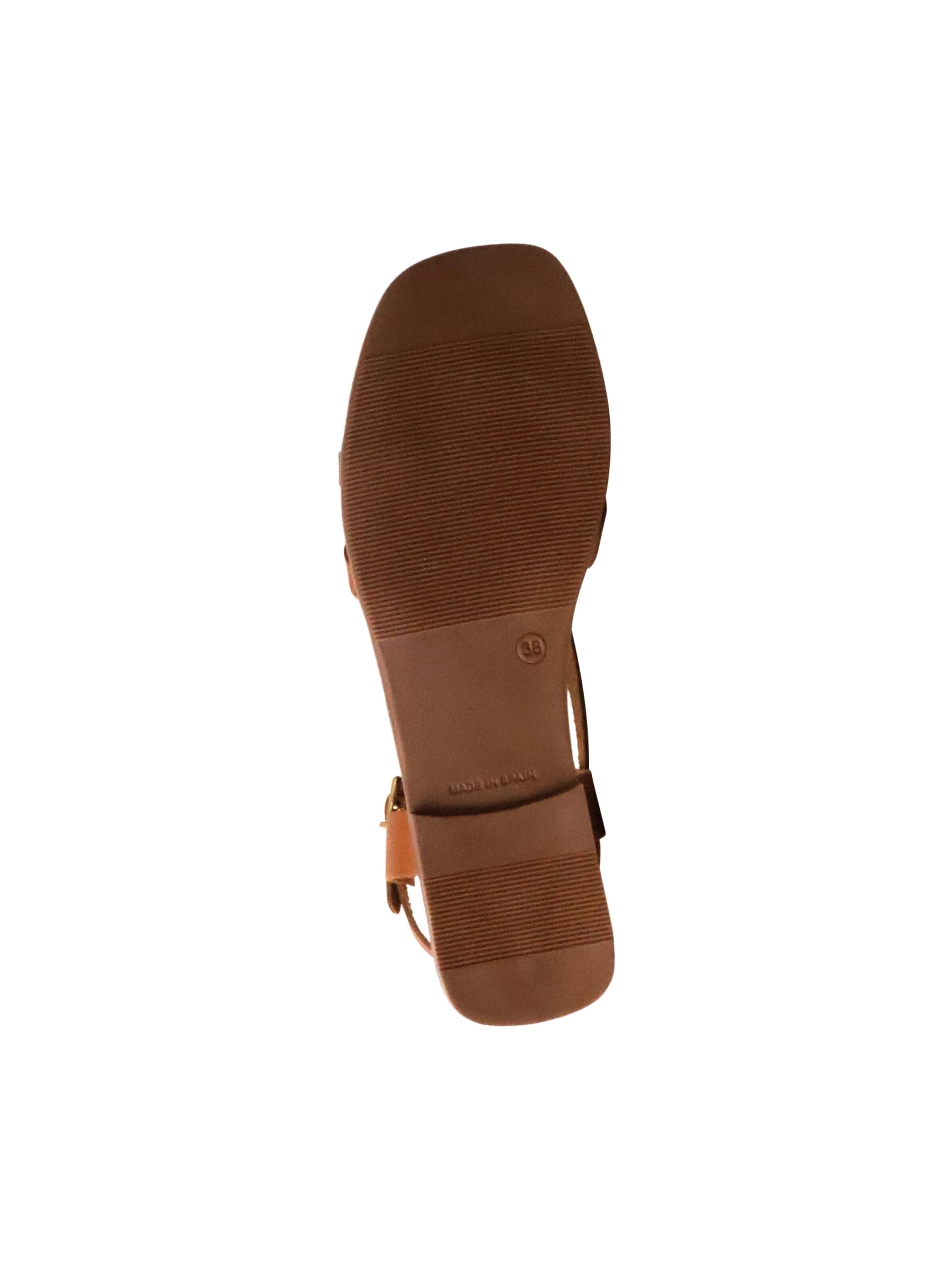 Oh my Sandals Sandały 'Flache Ledersandalen' w kolorze brązowy