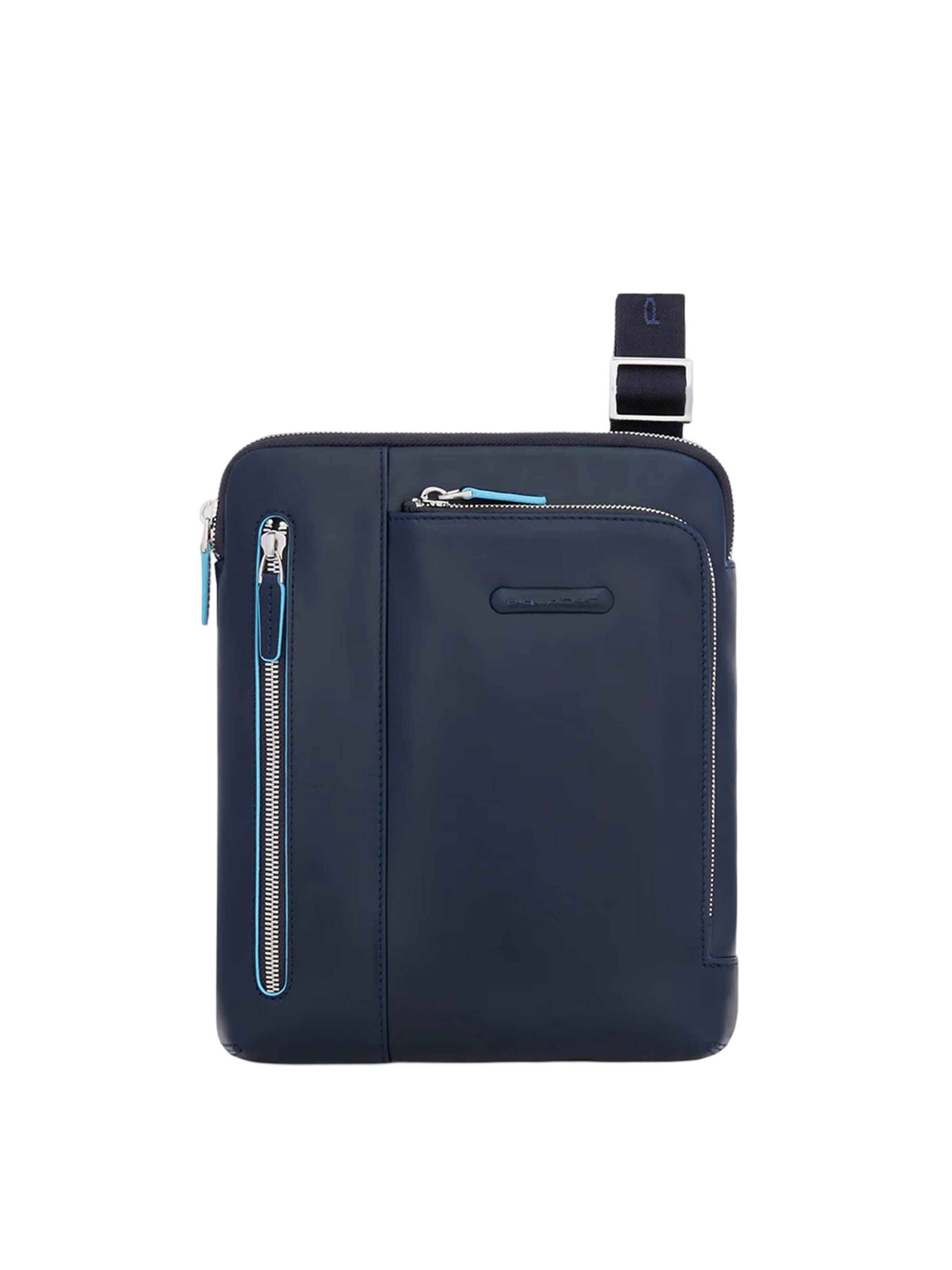 Piquadro - Bolso de hombro en azul: frente