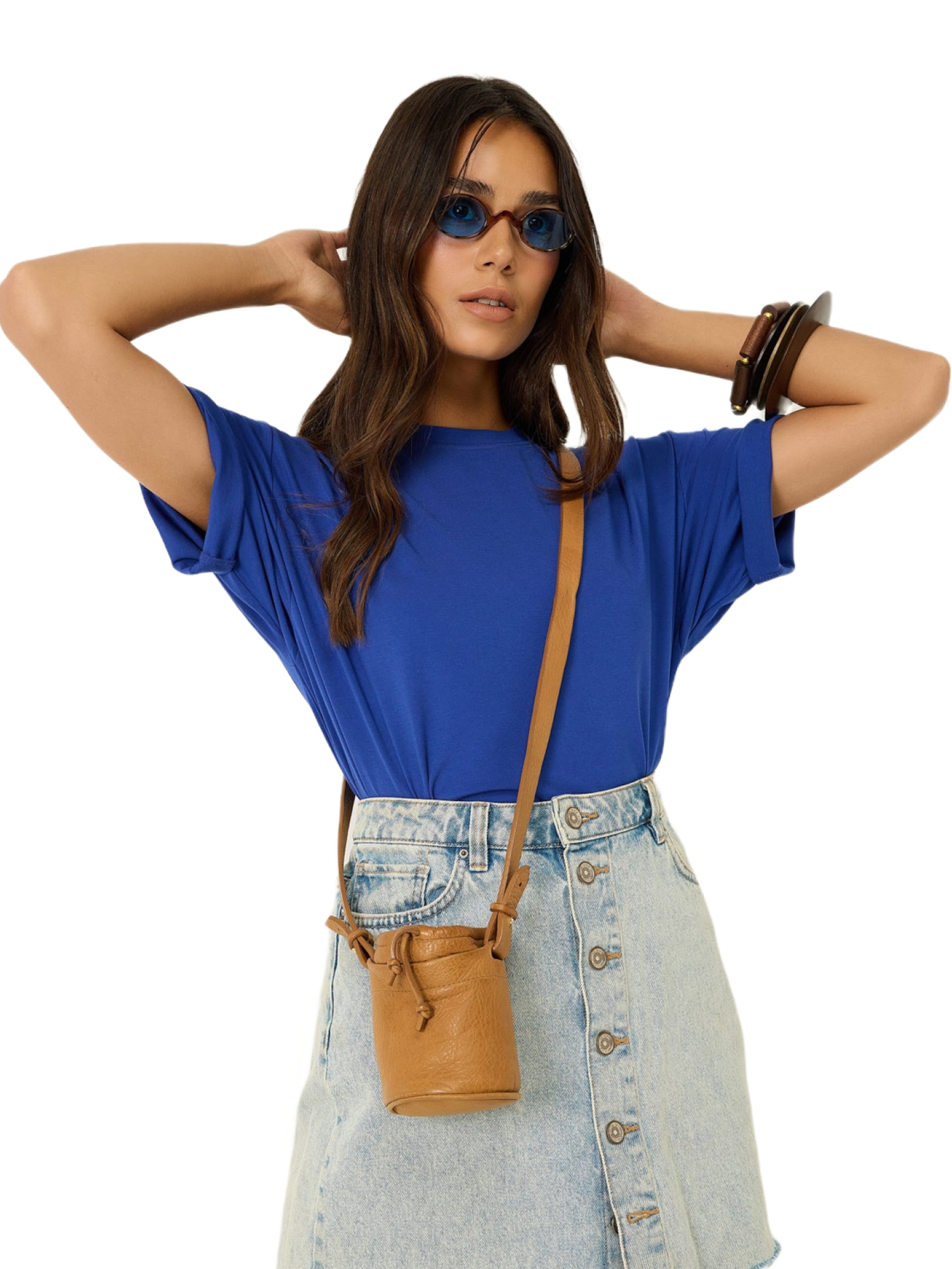 No Matter What Shirt in Blue: front