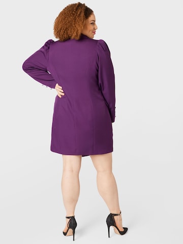 Chi Chi Curve Shirt Dress in Purple