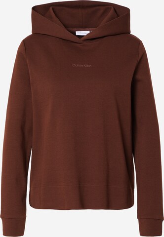 Sweat-shirt Calvin Klein en marron : devant