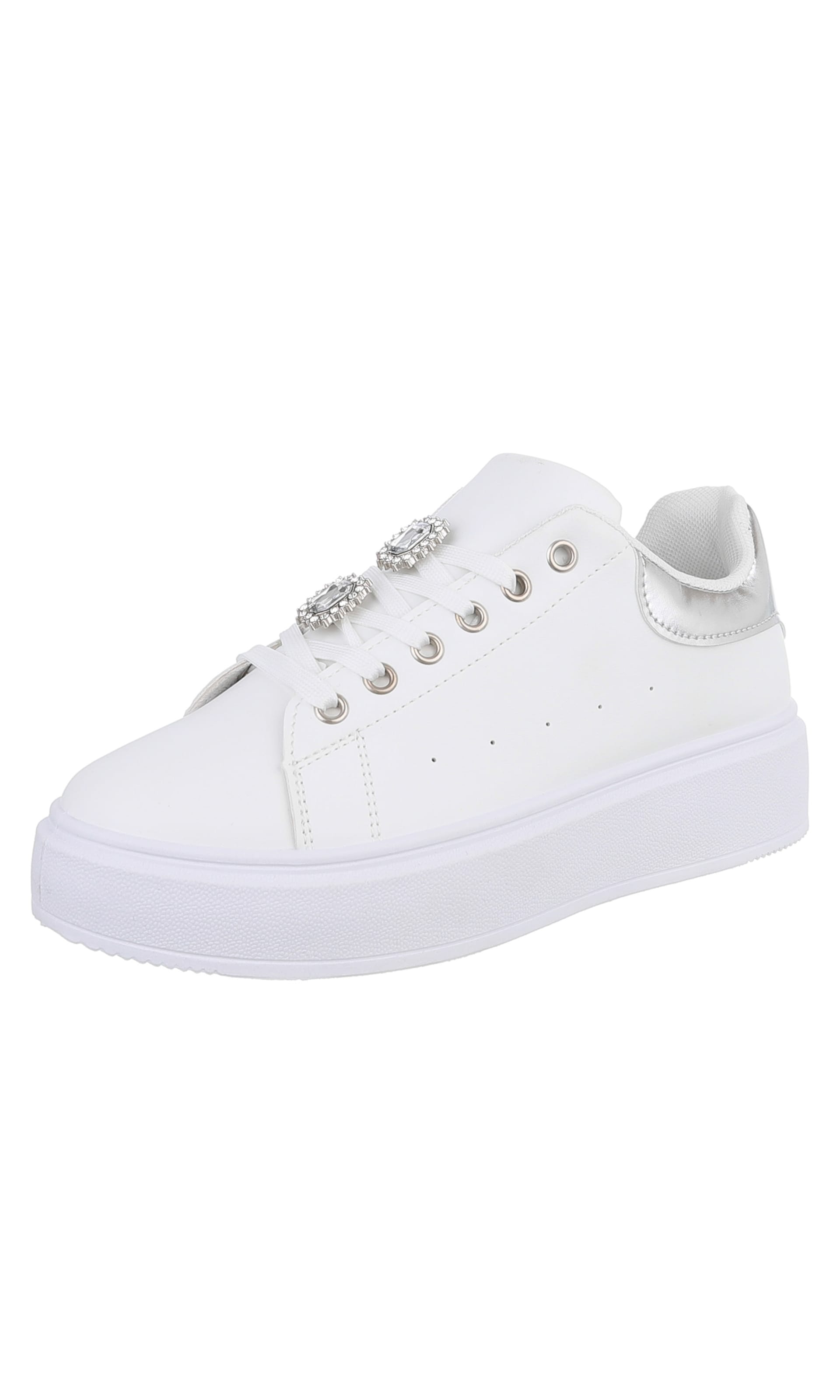 Ital-Design Sneaker in 36 in silber / weiß, Produktansicht