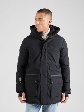 Superdry Winterparka in Zwart: voorkant