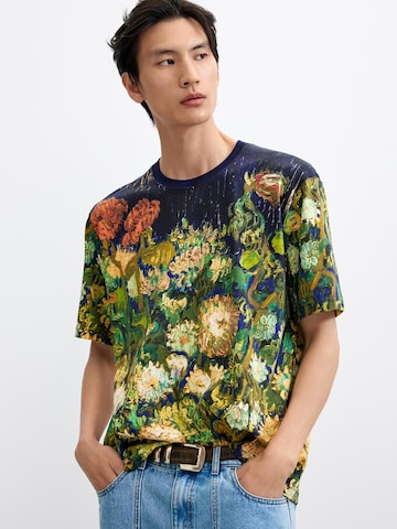 Tricou de la Desigual pe albastru: față