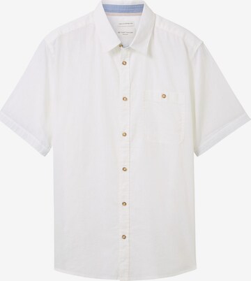 Chemise TOM TAILOR en blanc : devant