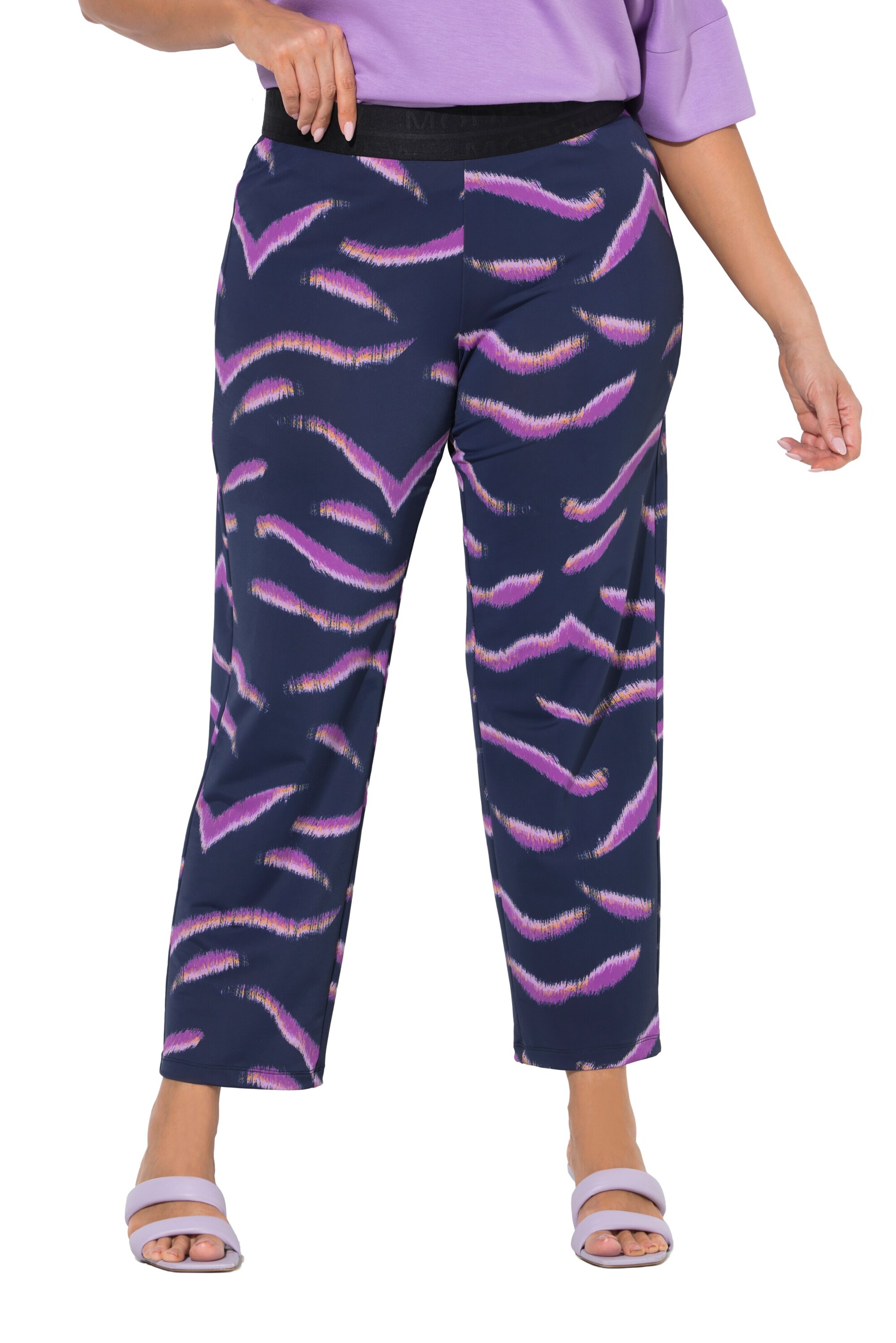 Ulla Popken Slimfit Hose 'Siena' in Blau: Vorderseite