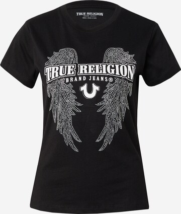 True Religion Majica | črna barva: sprednja stran