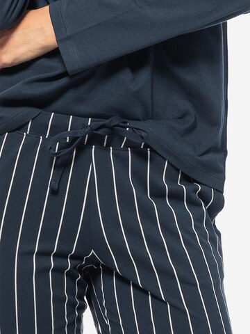 SCHIESSER Pajama 'Organic Cotton' in Blue