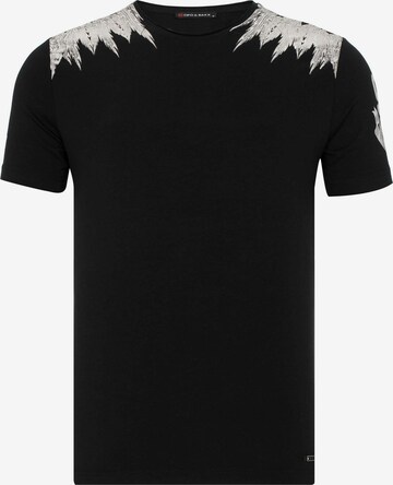 CIPO & BAXX Shirt 'Indianerschädel' in Black: front