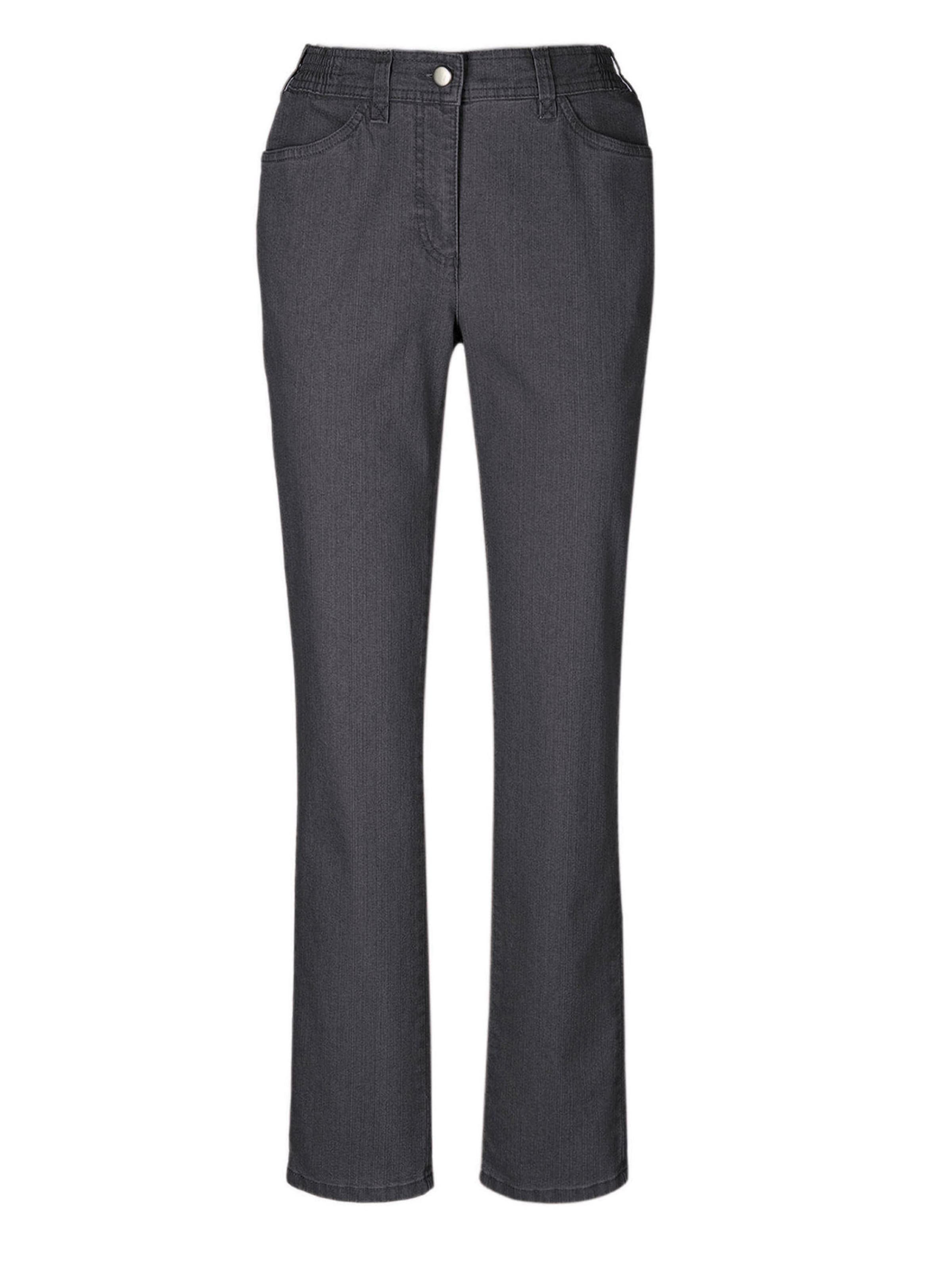 Goldner Jeans 'Carla' in Grijs: voorkant