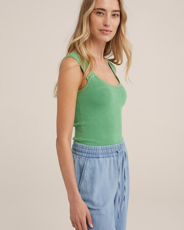 WE Fashion Knitted Top in Green