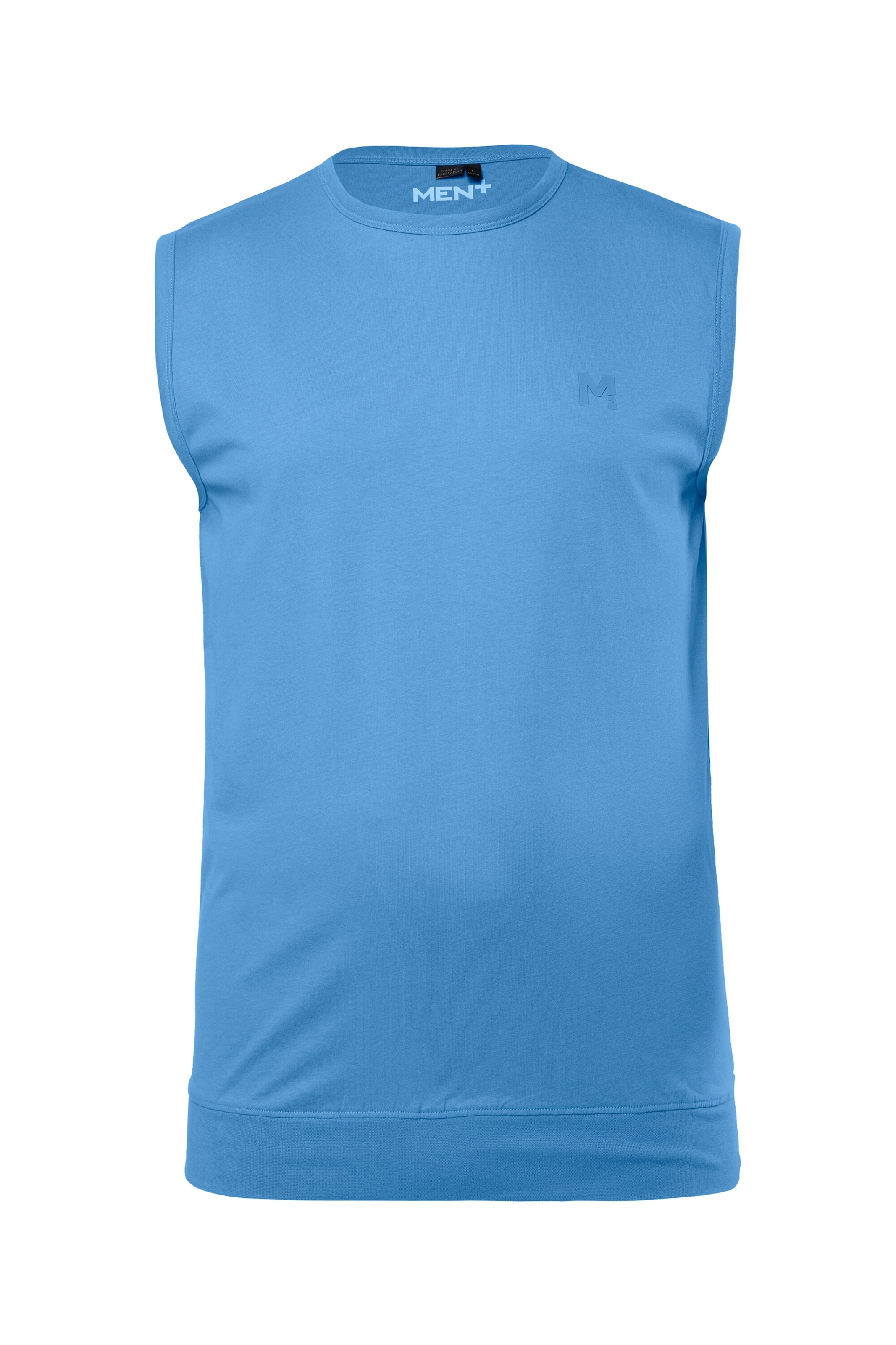 Men Plus Undershirt in Blue: front