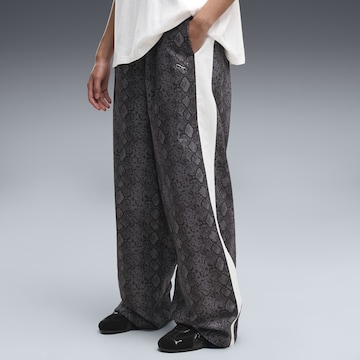 PUMA Wide leg Broek 'T7' in Zwart: voorkant