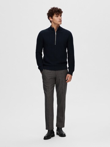 Regular Pantalon SELECTED en gris