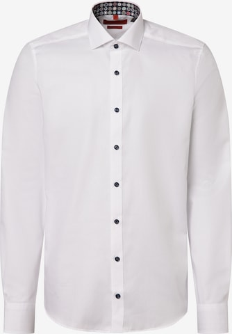 Coupe slim Chemise business Finshley & Harding en blanc : devant