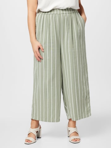 Wide Leg Pantalon ONLY Carmakoma en vert : devant