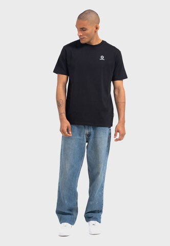 Oldskull Shirt 'Asian Lotus Surf' in Black