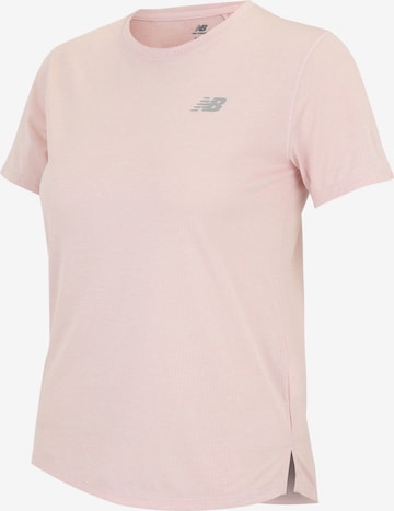 T-shirt fonctionnel 'Athletics' new balance en rose : devant