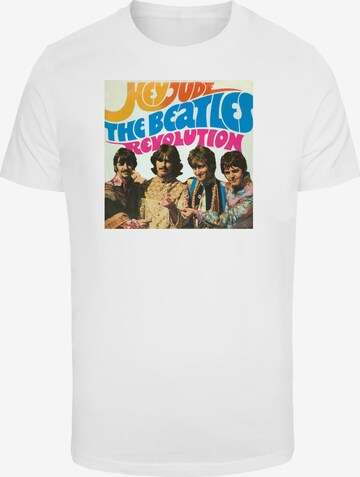 Merchcode Shirt 'Beatles - Album Hey Jude' in White: front