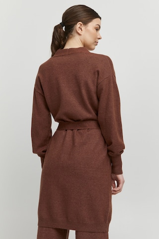 b.young Gebreid vest 'NONINA' in Bruin