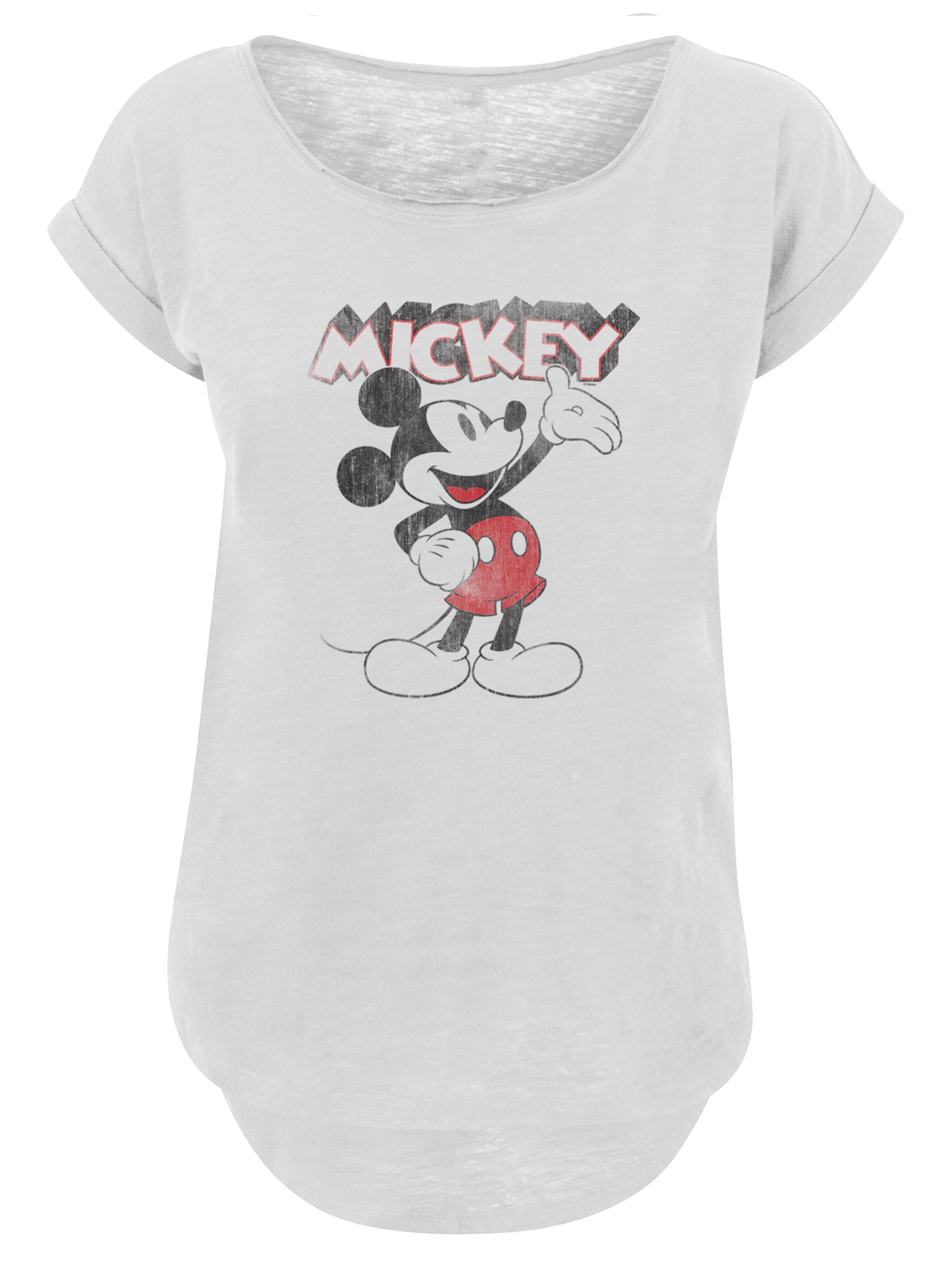 F4NT4STIC T-shirt 'Micky Maus Presents' en rouge / noir / blanc, Vue avec produit