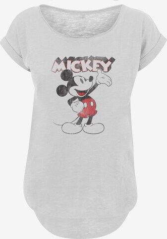 Maglietta 'Micky Maus Presents' di F4NT4STIC in bianco: frontale