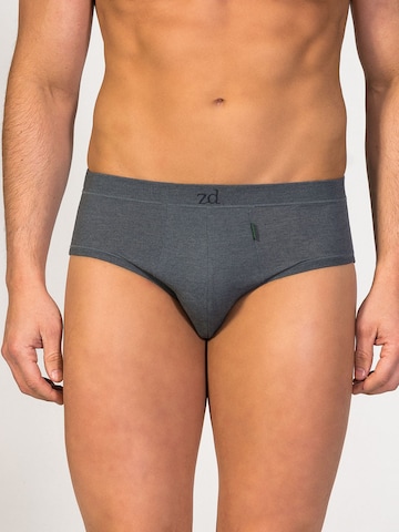 zd ZERO DEFECTS Slip 'Mini Brief' i grå: forside