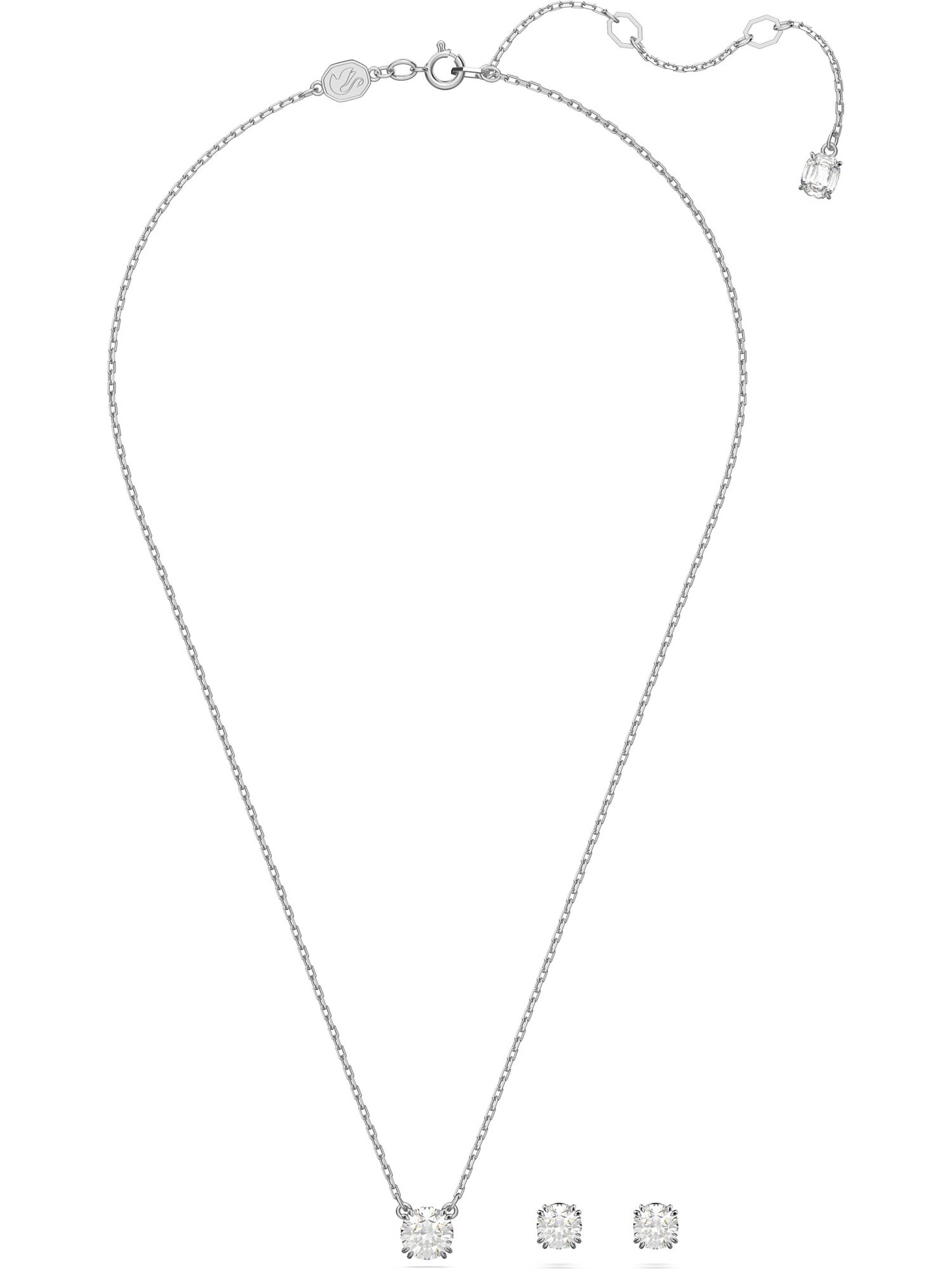 Swarovski Jewelry set in Silver: front