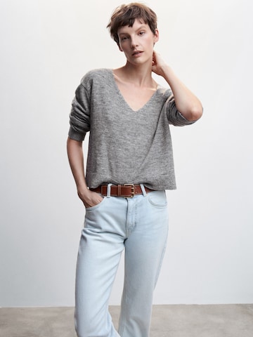 MANGO Sweater 'Senseip' in Grey: front