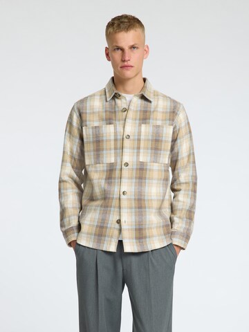 SELECTED HOMME Regular fit Πουκάμισο 'SLHHank' σε μπεζ: μπροστά